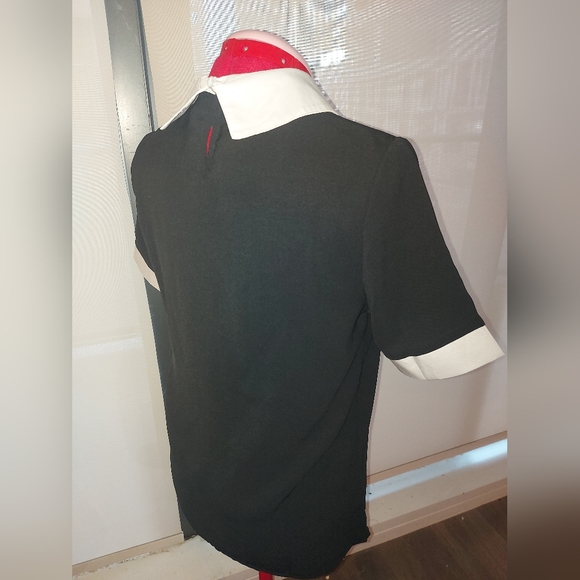 Black and white collared shirt - small - Picture 2 of 2